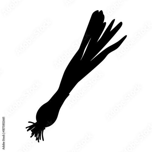 Discover the beauty of fresh scallion vector art a minimalist spring onion illustration for chefs