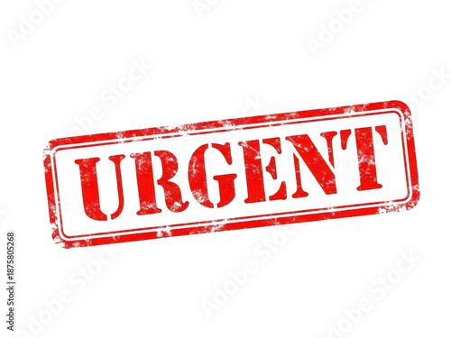 Red urgent stamp