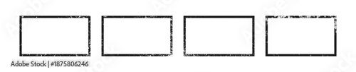 Set of grunge borders in rectangle form