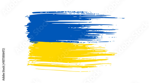 Ukrainian national flag in grunge style