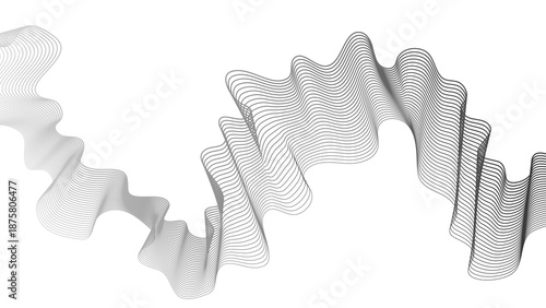 Abstract backdrop with grey wave gradient lines