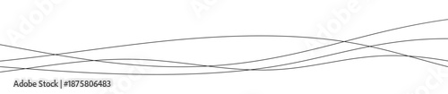 Thin curved wavy lines