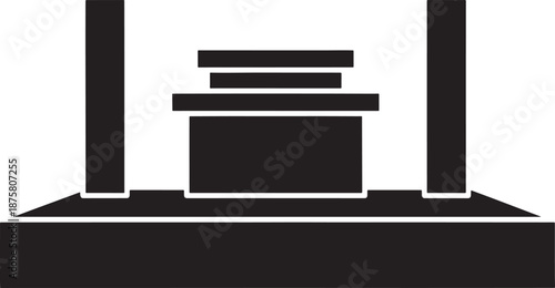 Modern Stage Setup with Speakers and Equipment