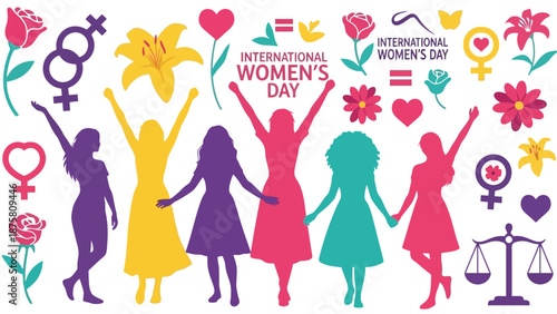 Celebrating International Women's Day with diverse women together in unity and equality