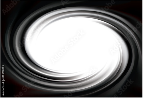 Art fancy modern elegant creative wonderful wavy eddy futuristic luxury ebon aqua backdrop of glossy rippled spraying surface symbol icon logo. Closeup view text space in white glowing center design