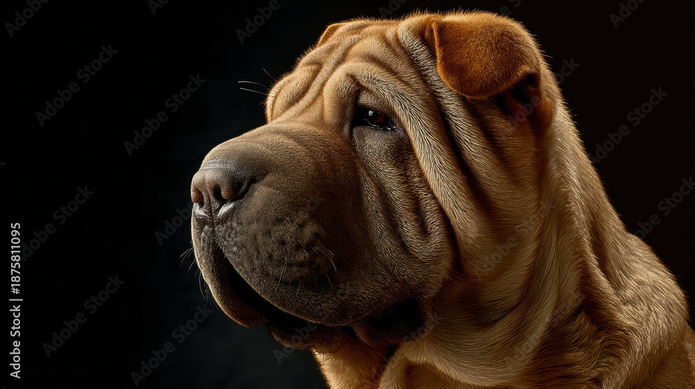 Obraz premium Portait of a Dog with Short Coat