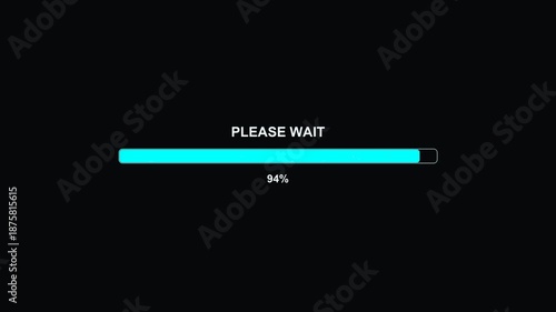 Wallpaper Mural Stylish modern progress bar animation shows loading status with vibrant colors and simple design on a dark background Torontodigital.ca