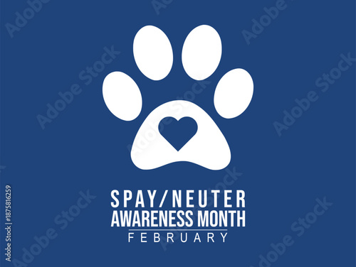 Vector graphic of Spay/Neuter Awareness Month for Spay/Neuter Awareness Month awareness.