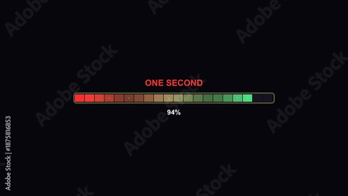 Wallpaper Mural Stylish modern progressbar animation with vibrant colors showing completion over one second in a digital display setting Torontodigital.ca