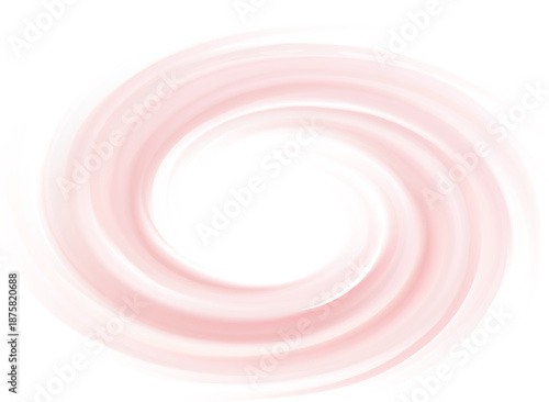 Glossy big radial graphic curvy shape light glow white text space. Whirl red gel eddy syrup surface symbol icon  sign appetizing mix jam juicy fruit bright rose color: redcurrant, cowberry, watermelon