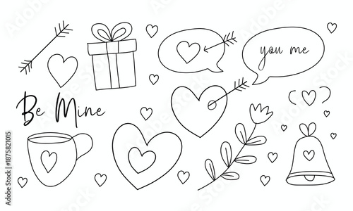 Valentine Hand Drawn Doodle Collection