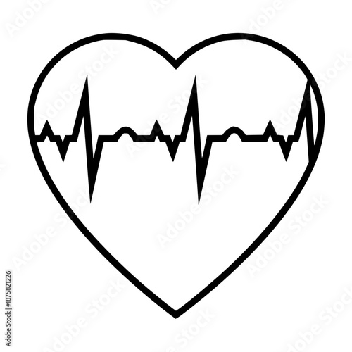 Heartbeat Line Icon A Simple and Clear Representation of a Heartbeat Signal