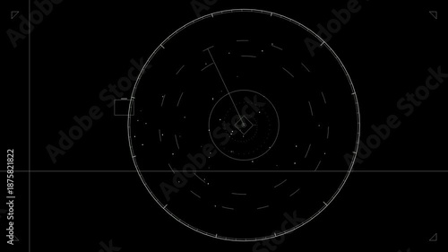Hud elements animation for web designers and sci-fi video creators in a digital interface setup