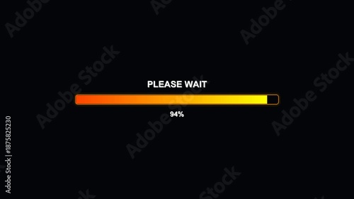 Wallpaper Mural Modern progress bar animation using bright colors to show loading status on a black background Torontodigital.ca