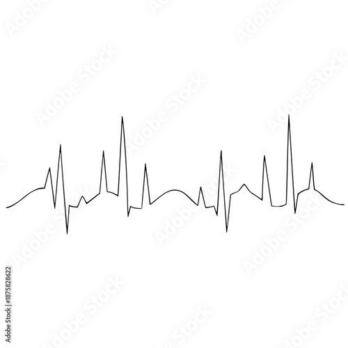 A dynamic electrocardiogram waveform symbolizing life, health, and the rhythm of existence, representing a vital medical signal