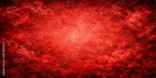 Red abstract grunge background with dark textured fire and orange flame patterns on a vintage smoke wall backdrop for an artistic design wallpaper