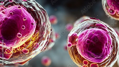 Studying movement of vesicles containing molecular cargo within cells for research purposes