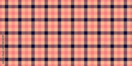 Halloween texture textile pattern, rectangle fabric vector tartan. Filigree seamless plaid background check in orange and red colors.