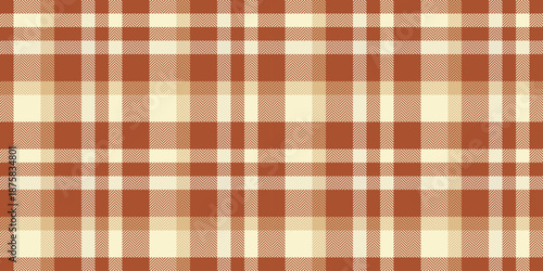 Packing tartan pattern vector, fibre seamless background textile. Serene check fabric texture plaid in light and orange colors.