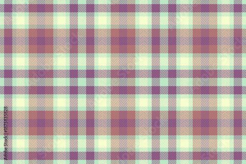 Mosaic plaid pattern vector, commerce textile texture check. Wear fabric tartan background seamless in light and pink colors.