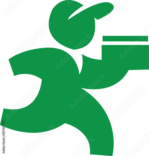 Dynamic Green Courier Delivering Package Swiftly for Efficient Service