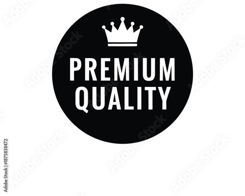 Premium Quality Badge with Crown Icon.