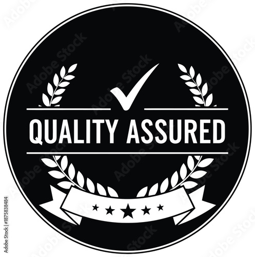 Quality Assured Badge with Laurel Wreath.