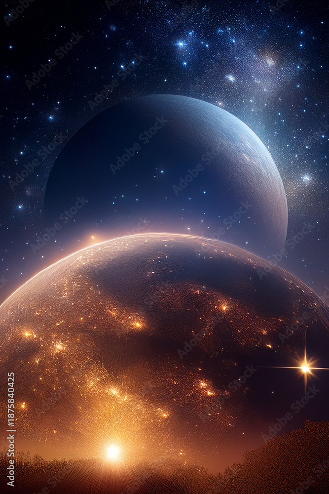 Naklejka premium planet in space