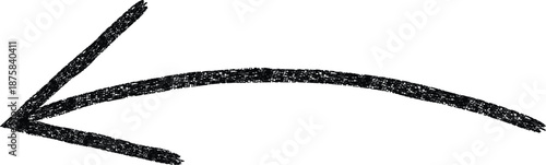 Hand-drawn Black marker arrow isolated on transparent background, arrow mark hand drawn. Arrows icon. Arrow drawn with black marker on white background