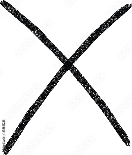 Black cross sign on transparent background, black cross marker vector. Black cross marker isolated on a white background. hand-drawn Black cross marker.