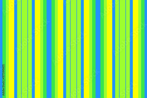 Graphical stripe fabric texture, deco pattern vertical textile. Aged background seamless lines vector in green and sky blue colors.