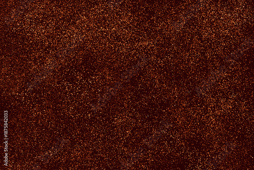 Abstract red brown galaxy space background. Starry night sky. Photo can be used for Christmas, New Year and all celebrations background concepts.