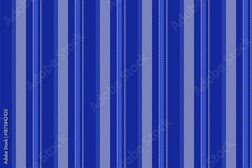 Tablecloth textile seamless vector, geometrical vertical pattern fabric. Celebrate stripe background texture lines in blue and sterling silver colors.
