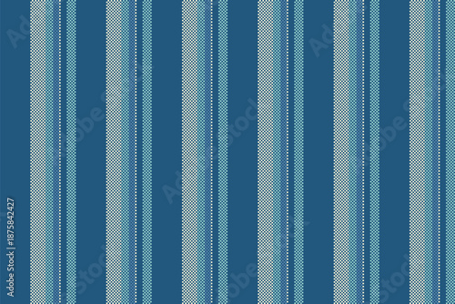 Tvent fabric lines stripe, ornamental texture seamless background. List textile vertical pattern vector in cyan and light colors.