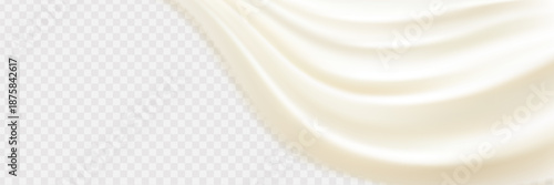 Glossy sugary flow drip, melting creamy surface.