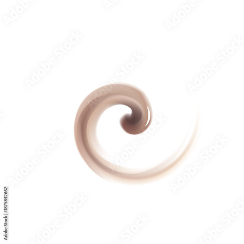 Soft wonderful mixed dark beige curvy eddy ripple luxury fond. Beautiful yummy volute fluid melt sweet choco cremy surface with space for text on glowing milky white stripe in middle of funnel