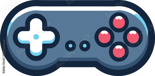 シンプルなゲームコントローラーのイラスト