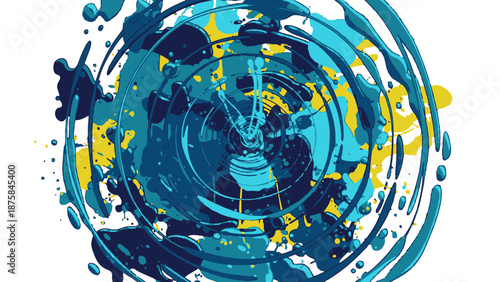 Abstract colorful bird logo design element.