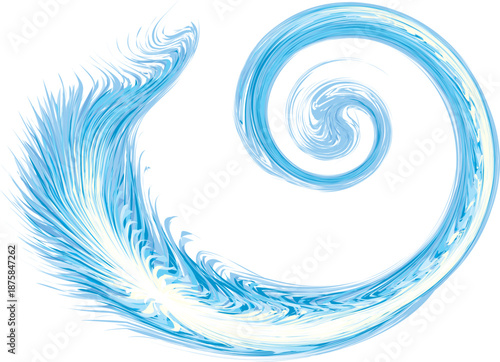 Bright cold cyan circular midpoint shape mystic art design. Sacred magic soul disc sphere form in modern creative tech line style. Navy aqua color motley power blast ball symbol on dark fond for text