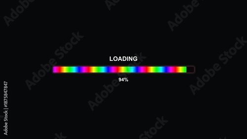 Wallpaper Mural Stylish modern progressbar animation with vibrant colors loading in a digital environment Torontodigital.ca