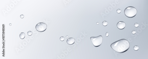 Realistic wet condensation texture.Fresh water splash effect on the surface.Liquid spreading droplet shapes.