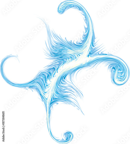 Bright cold cyan circular midpoint shape mystic art design. Sacred magic soul disc sphere form in modern creative tech line style. Navy aqua color motley power blast ball symbol on dark fond for text