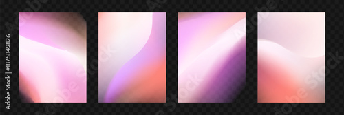 Transparent rainbow cover and overlay set with diamond neon glare and iridescent blur.