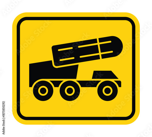 Warning Sign for Construction Truck with Safety Concerns Ahead