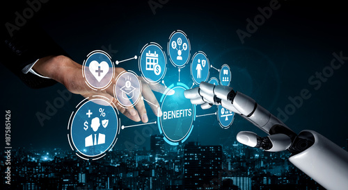 Принти на полотні Artificial intelligence enhances ESOP structure and financial network to support