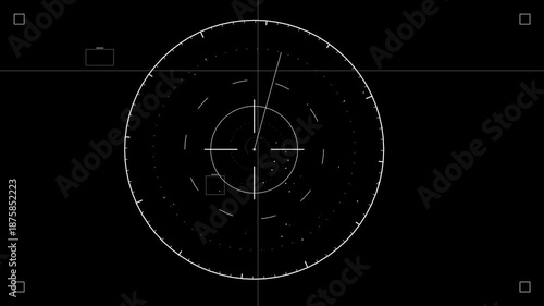 Visual display of hud elements animation for web design and sci-fi video editing with basic shapes and motion graphics