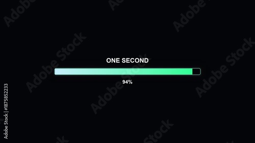 Stylish modern progressbar animation with vibrant colors in a digital environment showcasing the passage of time