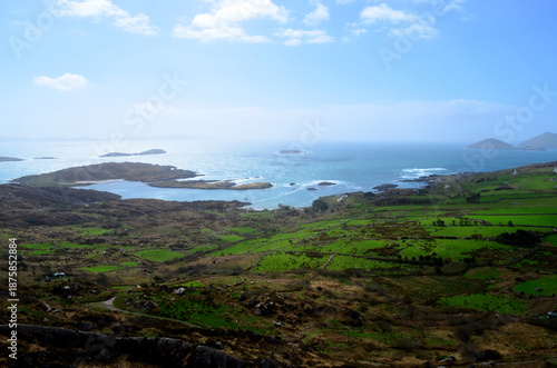 Stunning Scenic Rural Landscape Along Ireland's Coastline