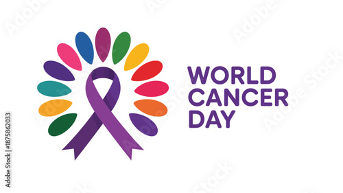 Celebrating world cancer day Vector