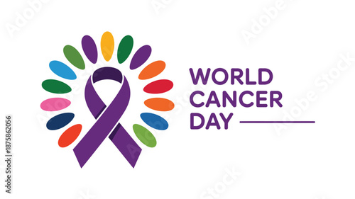 Celebrating world cancer day Vector